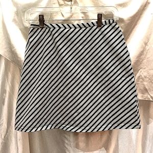 Vintage '90s express diagonal multi striped stretch mini skirt 7/8